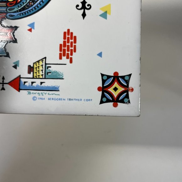 Berggren Trayner Tile Trivet Every Morning Is A Beautiful Morning Rooster Vtg 64 - Picture 11 of 15